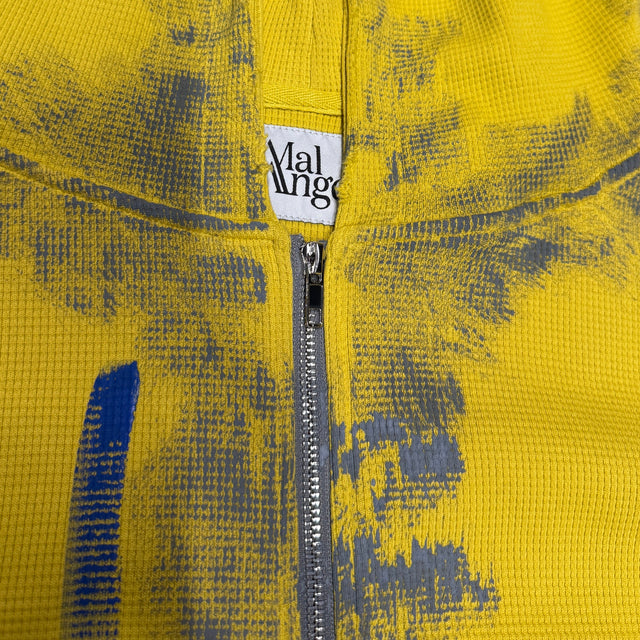 Sweat à capuche jaune à oeillet - AETHER MalAnge clothing