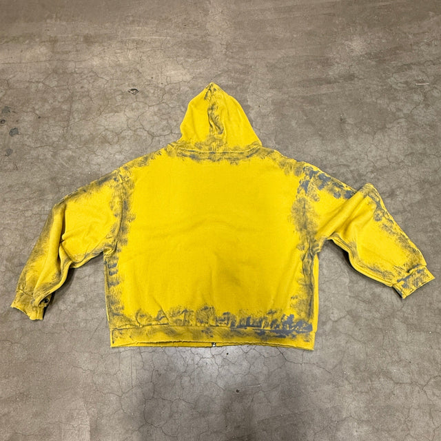 Sweat à capuche jaune à oeillet - AETHER MalAnge clothing
