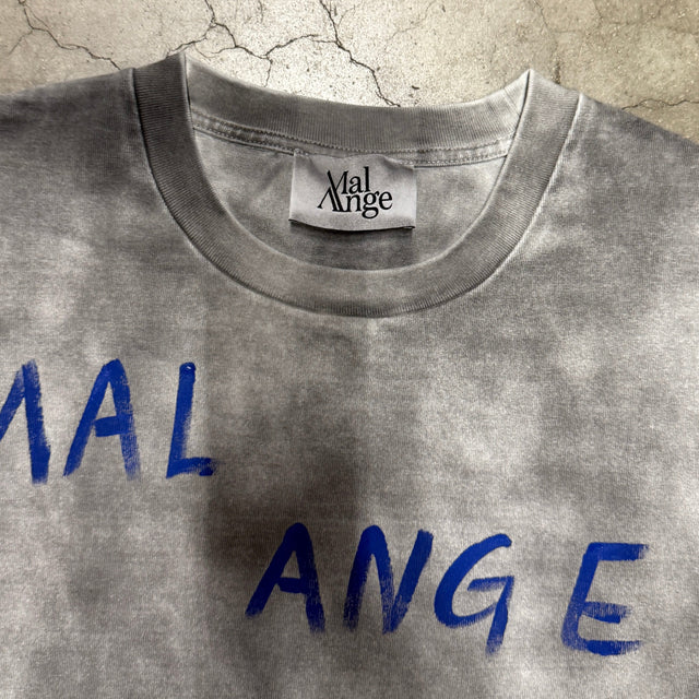 Tee-Shirt gris délavé à cordons et oeillets AETHER MalAnge clothing